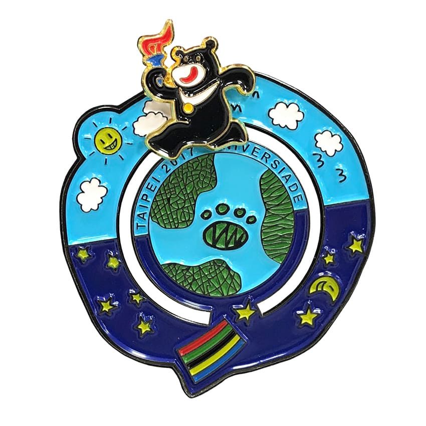 Sliding Enamel Pin, Embroidered patches manufacturer